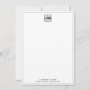 Custom Business Logo Professional Silver Border  Card