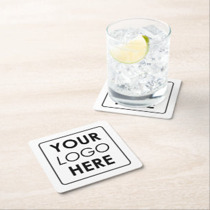 Custom Business Logo Professional Square Paper Coaster