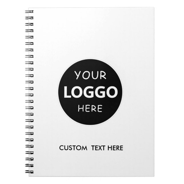 Custom Business Logo professional wihte Notebook (Front)