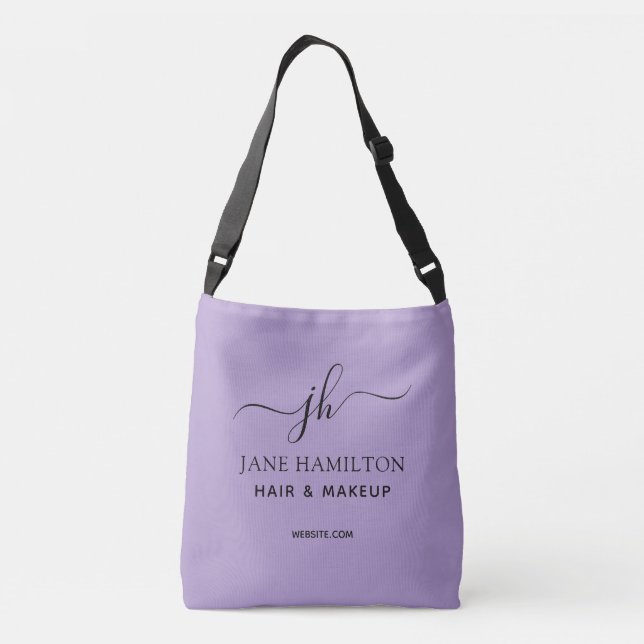 Custom Business Logo Promo Purple Crossbody Bag (Back)