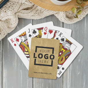 Custom Business Logo Promotion Branded Black Gold Playing Cards