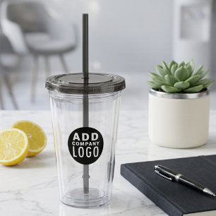 Custom Business Logo Promotional Acrylic Tumbler