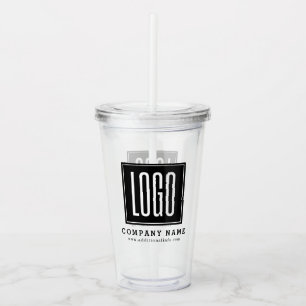 Custom Business Logo Promotional  Acrylic Tumbler