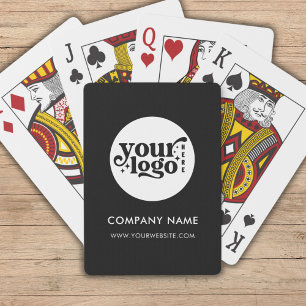 Custom Business Logo Promotional Black Branded Playing Cards