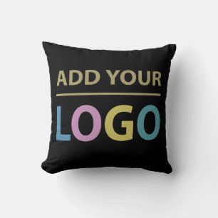 Custom Business Logo Promotional Brand Black Cushion