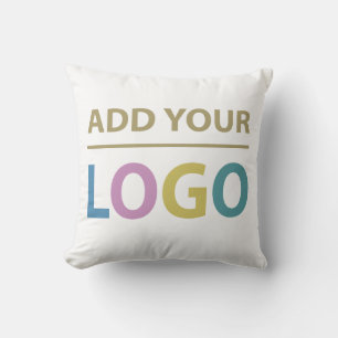 Custom Business Logo Promotional Brand White Cushion