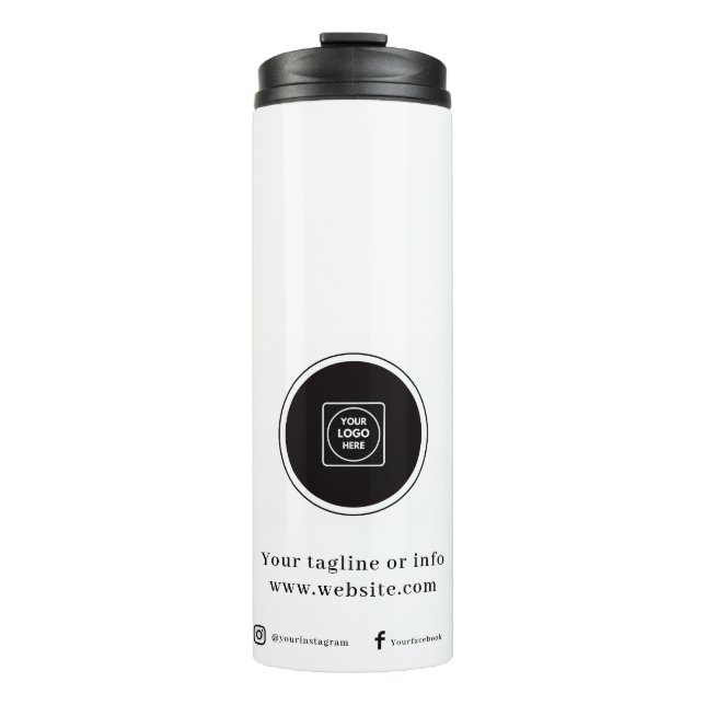 Custom Business Logo Promotional Branding Design Thermal Tumbler (Front)