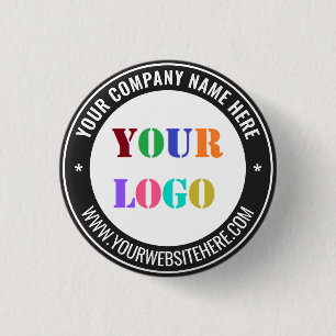 Custom Business Logo Promotional Button Example