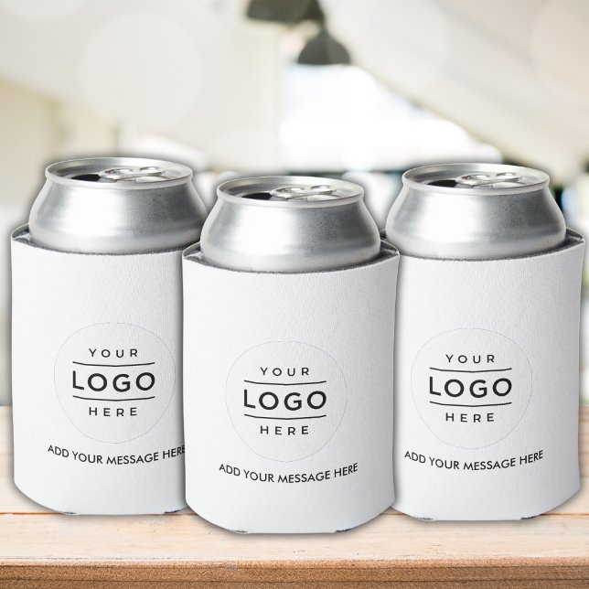 Custom Business Logo Promotional Can Cooler (Custom Business Logo Promotional Can Cooler in black and white)