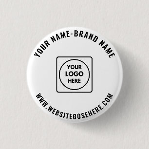 Custom Business Logo Promotional Example Design 3 Cm Round Badge