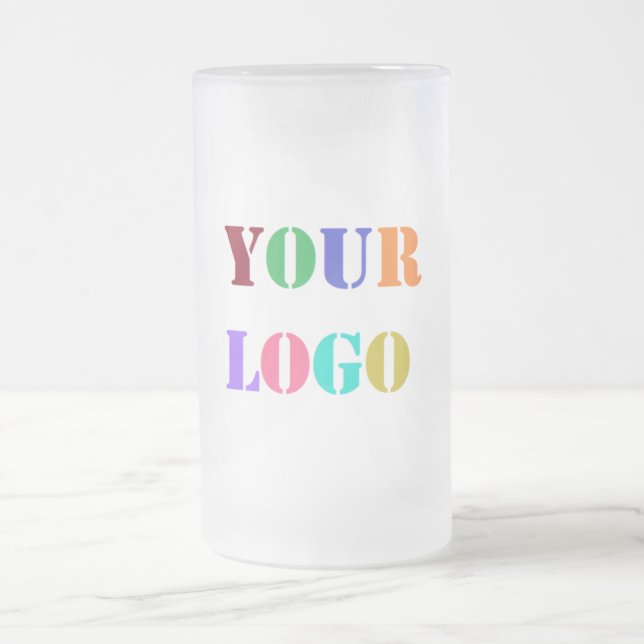 Custom Business Logo Promotional Glass Beer Mug (Center)