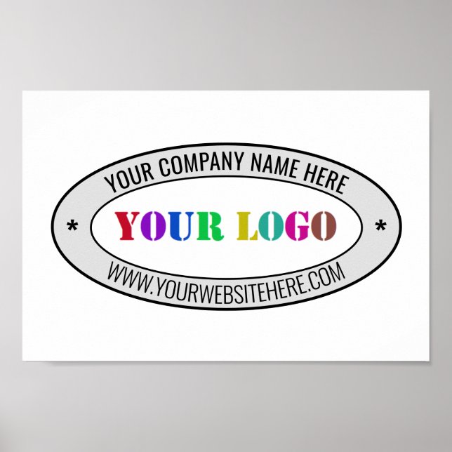 Custom Business Logo Promotional Poster Template (Front)