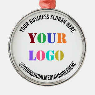 Custom Business Logo Promotional Social Media Name Metal Tree Decoration