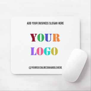 Custom Business Logo Promotional Social Media Name Mouse Mat
