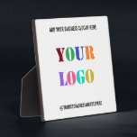 Custom Business Logo Promotional Social Media Name Plaque<br><div class="desc">Custom Business Logo Promotional Social Media Name Company Slogan Professional Personalised Stamp Gift - Add Your Logo - Image - Photo / Business Slogan - Tagline - Name - Company / Social Media Handle - Website - Email - Phone - Contact Information ! Resize and move or remove and add...</div>