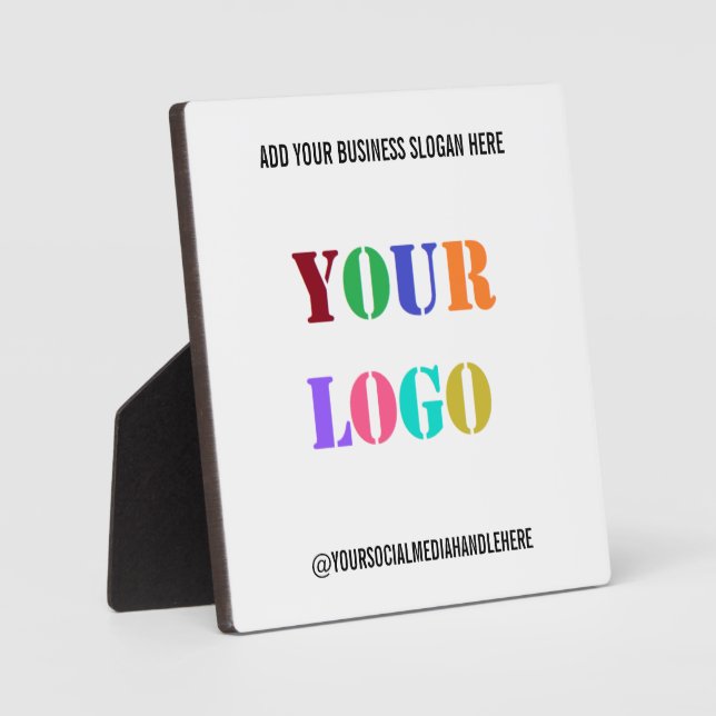Custom Business Logo Promotional Social Media Name Plaque (Front)