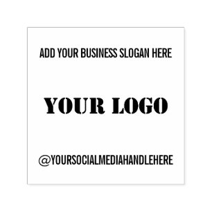 Custom Business Logo Promotional Social Media Name Self-inking Stamp