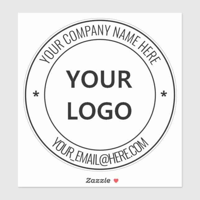 Custom Business Logo Promotional Sticker Template (Sheet)