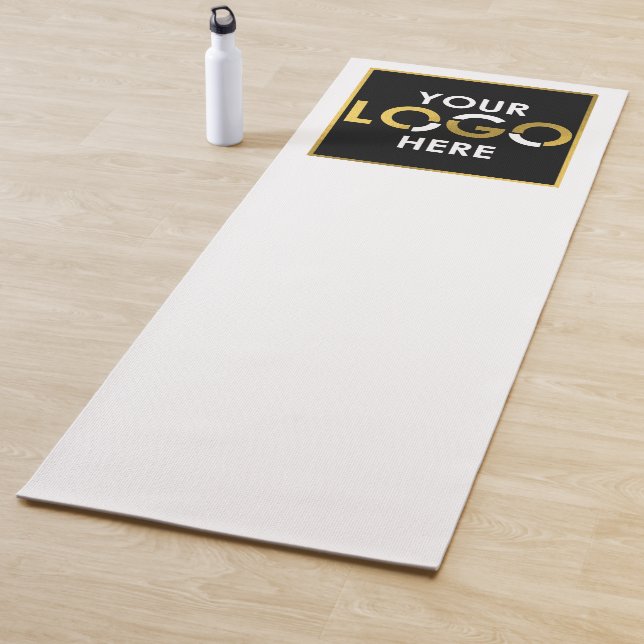 Custom Business Logo Promotional White Gold Luxury Yoga Mat (In Situ)