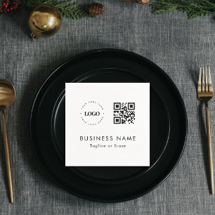 Custom Business Logo QR Code Company Party Event  Napkin