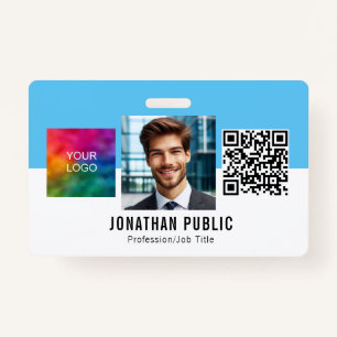 Custom Business Logo QR Code Employee ID Card ID Badge