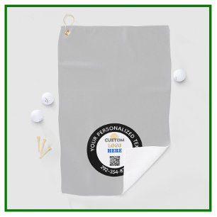 Custom Business Logo QR Code Personalized Golf Towel