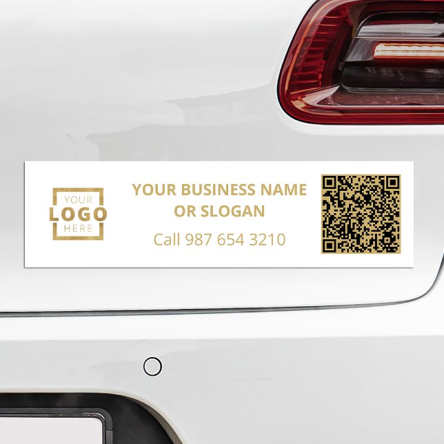 Custom Business Logo QR Code Promotional Corporate Bumper Sticker (Creator Uploaded)