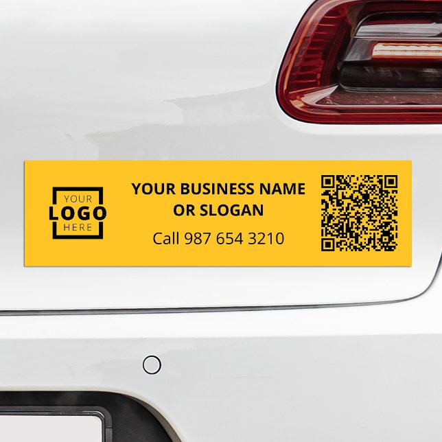 Custom Business Logo QR Code Promotional Corporate Bumper Sticker (Creator Uploaded)