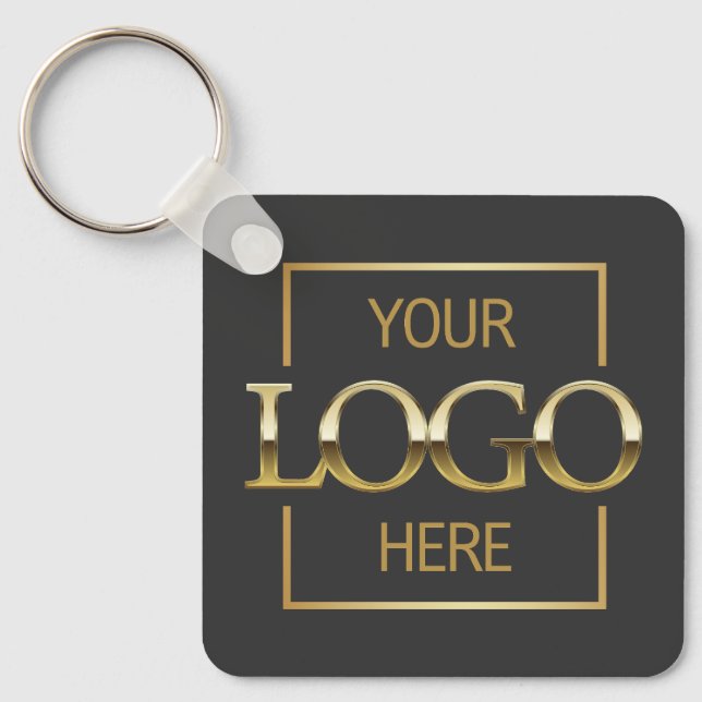 Custom Business Logo & QR Code Promotional Swag Key Ring (Front)