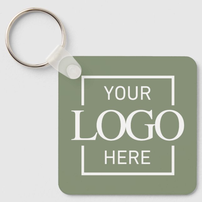 Custom Business Logo & QR Code Promotional Swag Key Ring (Front)