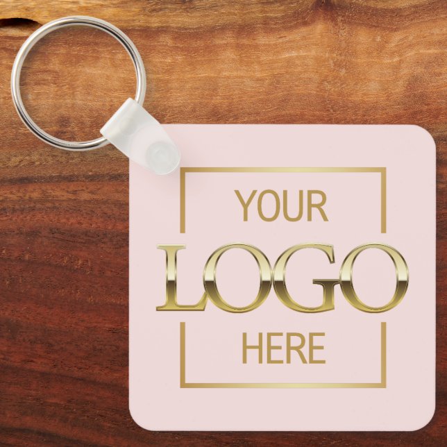 Custom Business Logo & QR Code Promotional Swag Key Ring (Front)