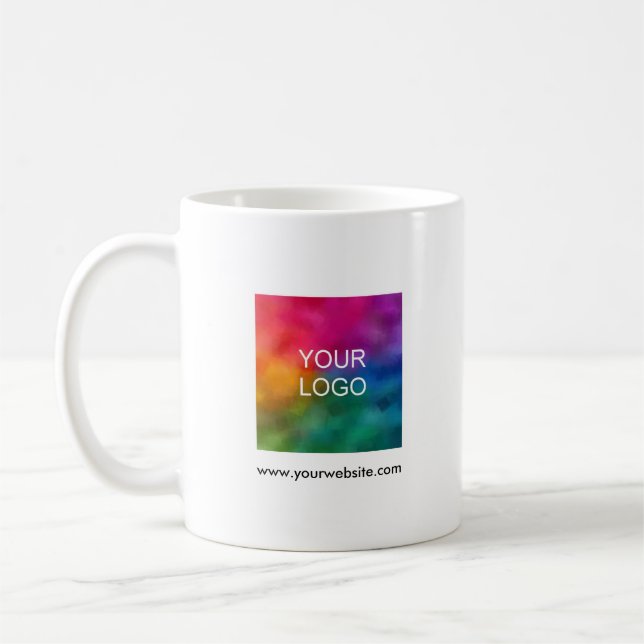 Custom Business Logo QR Code Scan Me Template Coffee Mug (Left)