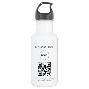 Custom Business Logo QR Code & Text Promotional 532 Ml Water Bottle