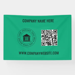 Custom Business Logo   QR Code & Website Banner