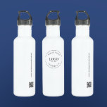 Custom Business Logo QR code website Simple 710 Ml Water Bottle<br><div class="desc">Make a bold statement for your brand with our Professional White Water Bottle featuring your business logo. Elevate your promotional efforts by maximising web traffic and customer engagement through the inclusion of a Custom QR Code generator on the bottle, offering a direct link to your website. Seize this distinctive promotional...</div>