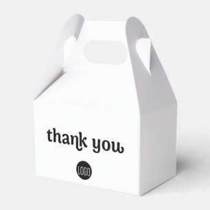 Custom Business logo QR code website Thank you Favour Box