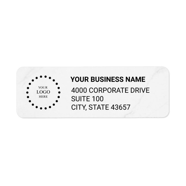 Custom Business Logo  Return Address Label (Front)