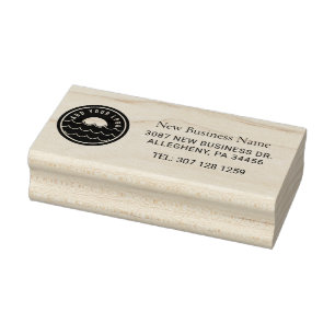 Custom Business Logo Return Address Rubber Stamp