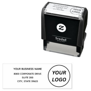 Custom Business Logo Return Address Self-inking St Stamp