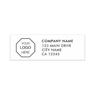 Custom Business Logo Return Address Self-Inking Stamp