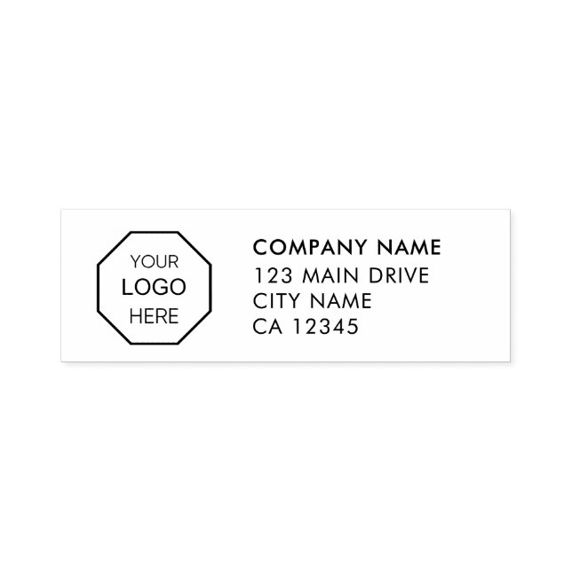 Custom Business Logo Return Address Self-Inking  Stamp (Design)