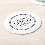 Custom Business Logo Round Paper Coaster<br><div class="desc">Promote your brand with a personalised coasters showcasing your business logo.

Perfect for offices,  client meetings,  cafés,  events,  giveaways and more.</div>