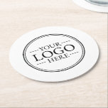 Custom Business Logo Round Paper Coaster<br><div class="desc">Promote your brand with a personalised coasters showcasing your business logo.

Perfect for offices,  client meetings,  cafés,  events,  giveaways and more.</div>