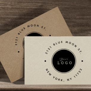 Custom Business Logo Round Return Address Self-in Self-inking Stamp