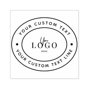 Custom business logo rubber stamp