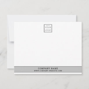 Custom Business Logo Silver Grey Company Name  Card