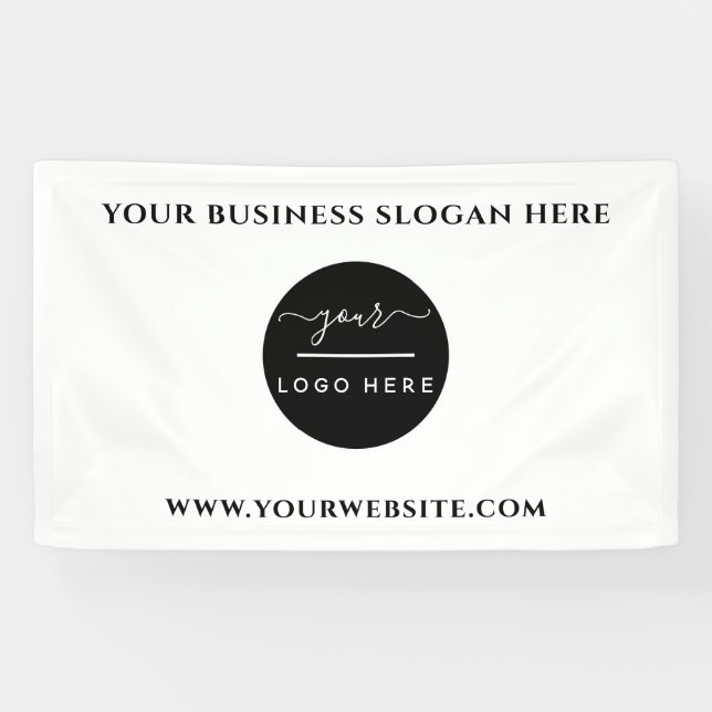 Custom Business Logo Slogan Website Promotional  B Banner (Horizontal)