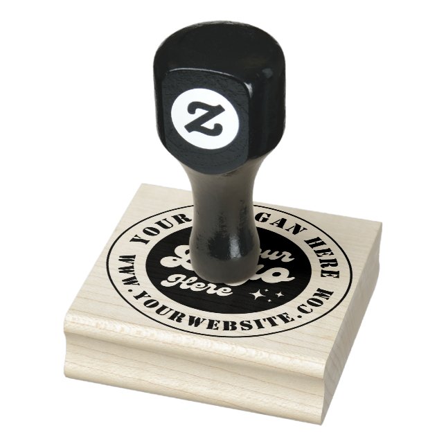 Custom Business Logo Slogan Website Rubber Stamp (Stamp)