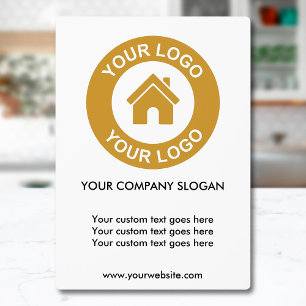 Custom Business Logo Slogan Website Table Plaque