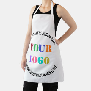 Custom Business Logo Social Media Info Apron
